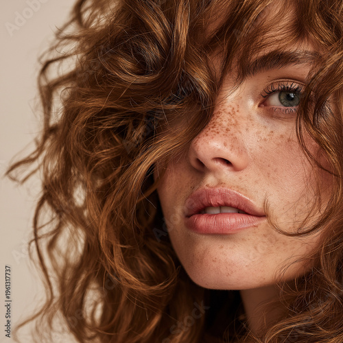 beautiful hairstyle ginger female