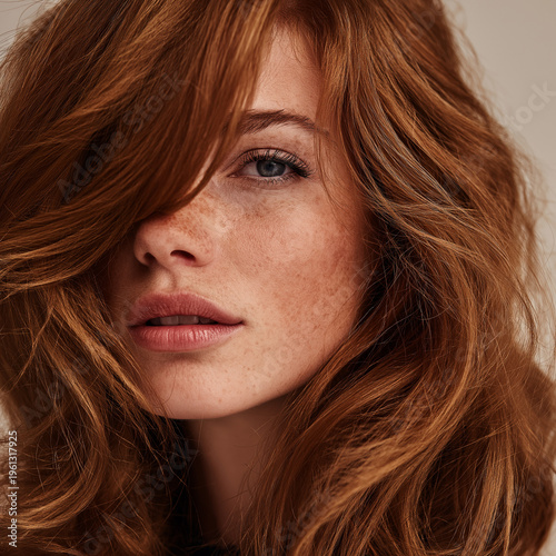 beautiful hairstyle ginger female