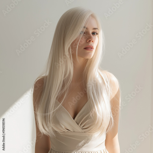 women long blonde hair