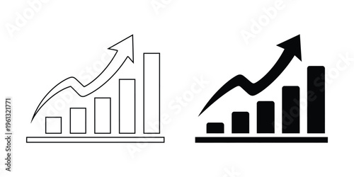 Business growth and financial success graphs
