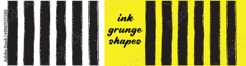 Ink grunge shapes