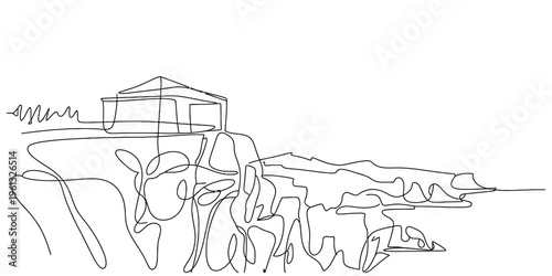 A black and white illustration of a hand holding an ace of spades playing card against a white background