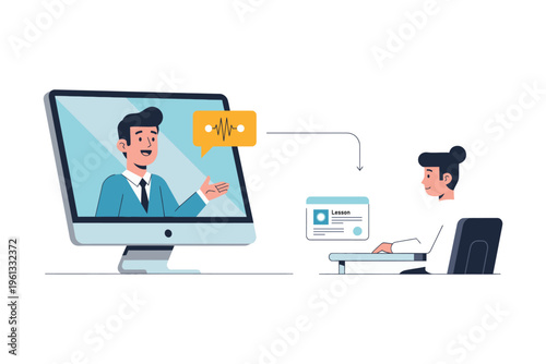 Remote medical consultation a doctor speaks with a patient via video call