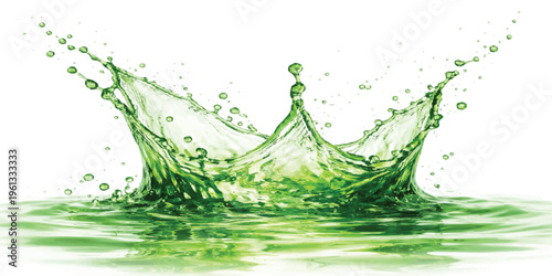 green water splash