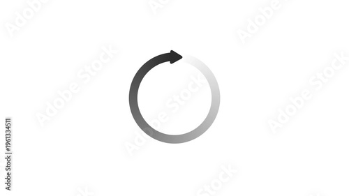 circle arrow, refresh, reload animation on the white background. rotation arrow icon symbol sign animation. Reload icon animation . Rotating circular with arrows, Colorful Rotating Recycle or Cycle.