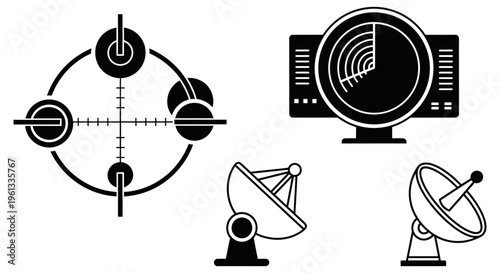 Satellite communication systems with antennas and radar technology
