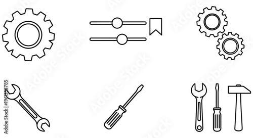 Various tools and equipment for mechanical work and repair