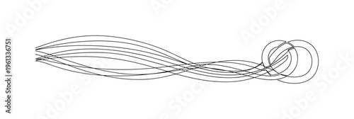 Essence of Thought. Minimalistic one-line drawing multiple flowing lines converging into one simple symbol representing the core idea, continuous single black