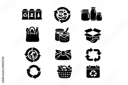 Image fill sorting box symbol vector simple arrows consumption eco lifestyle icon