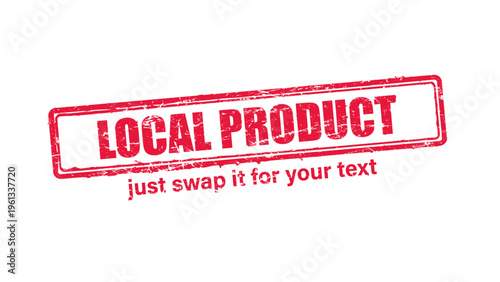 official stamp label red rubber stamp vector with distressed ink texture and clean frame, built for packaging, shipping labels, office paperwork, certification workflows, and commercial branding use.