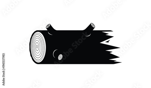 Silhouette of a chainsaw with a circular blade and sharp teeth