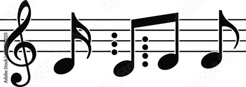 Musical notes on a staff