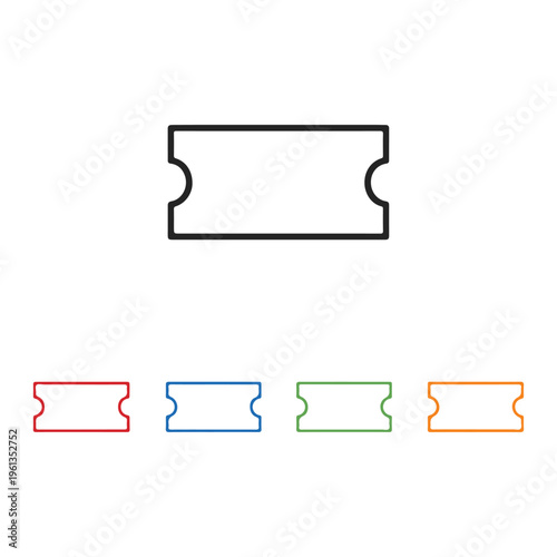 ticket icons set in different colors
Vector set icon in different colors on a white background