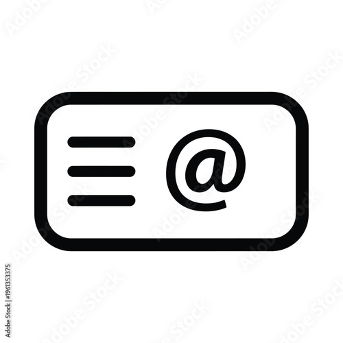 Simple icon representing an email notification or message on a mobile device