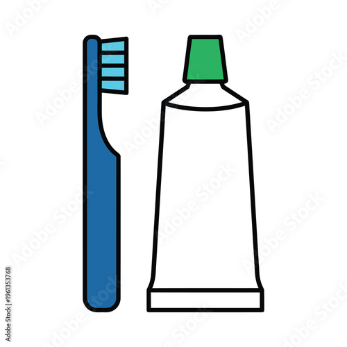 Toothbrush and toothpaste for daily dental hygiene routine