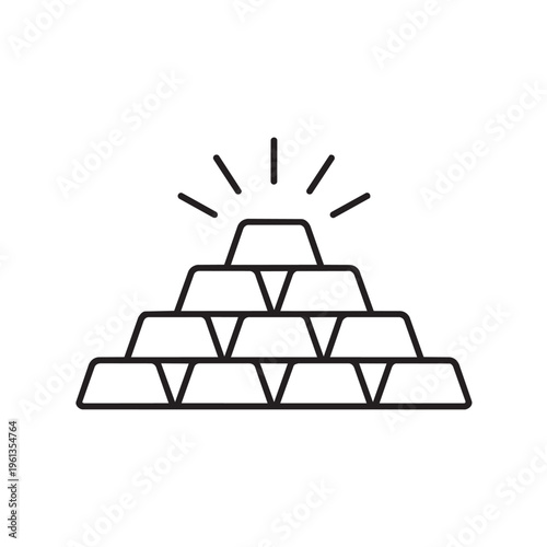 Shiny gold bars stack, investment in precious metal, wealth, business success concept, financial growth, economic prosperity.