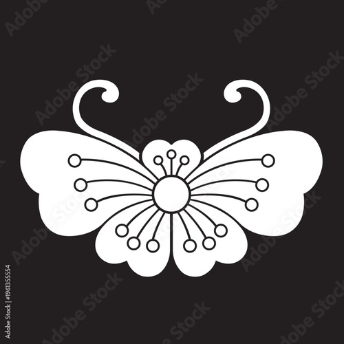 日本の伝統的な家紋「桜紋」のイラストベクターデータ