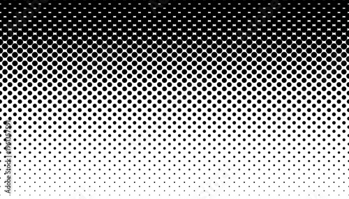 Black and White Halftone Gradient Pattern Background