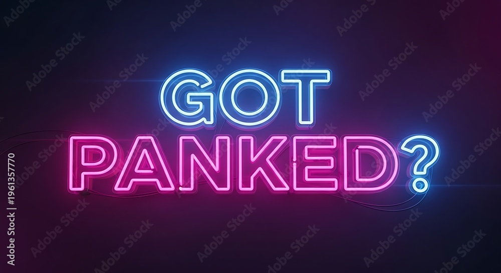 Fototapeta premium Bright neon-style typography “Got Pranked”