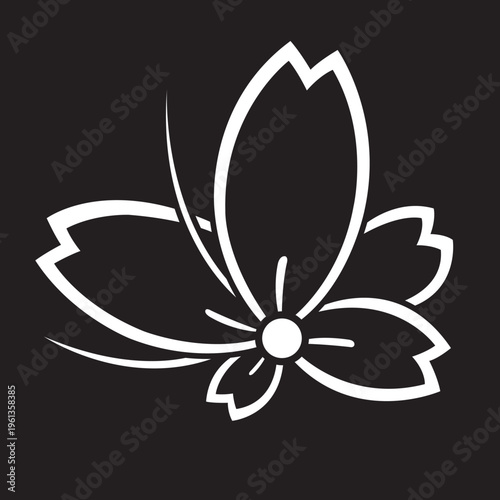 日本の伝統的な家紋「桜紋」のイラストベクターデータ