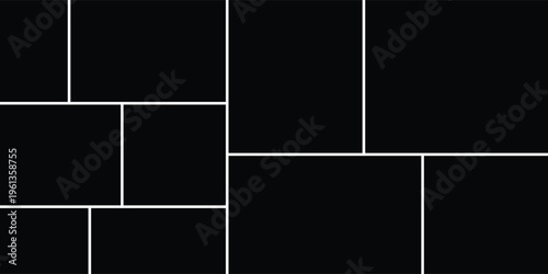 Mosaic collage pictures collection. Collage mood board grid template. Set of presentation backgrounds. Photo layout. Album Gallery banner vector illustration.eps,10