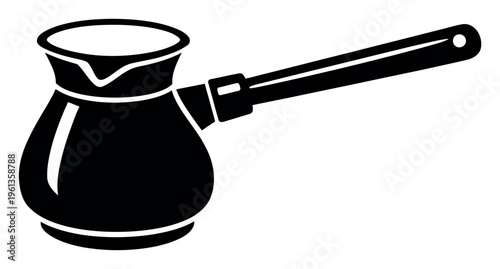 Preparing authentic Turkish coffee in a cezve. Symbolizing coffee culture, vitality, and the daily caffeine routine