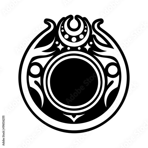 A filled style icon of cursed ring symbol