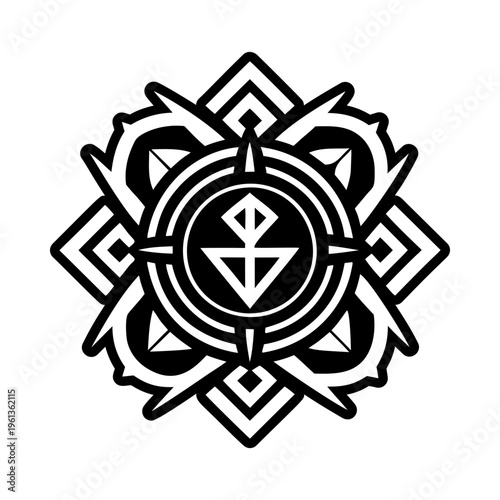 A filled style icon of destiny rune symbol