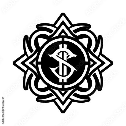 A filled style icon of wealth rune symbol
