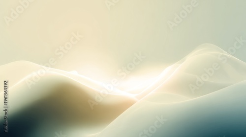 Serene abstract landscape with soft light and gentle curves