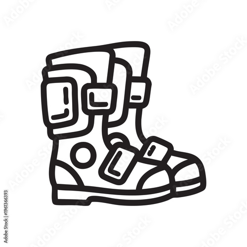 Recovery boots with ice packs are worn on feet