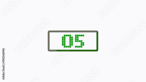 LED Digital Countdown Clock 10 Seconds Modern Minimal Timer