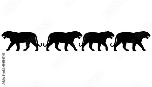 Bengal Tiger Silhouette Graphic