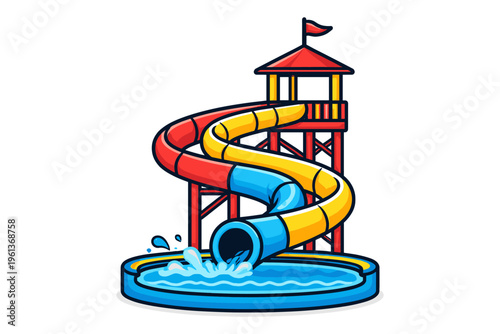 Colorful Water Slide Fun