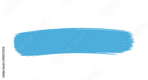 A horizontal brushstroke of vibrant turquoise paint against white