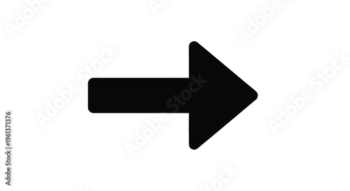 Simple black arrow pointing to the right on a white background
