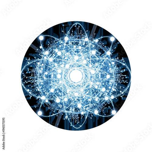 Abstract Quantum Computing Tech Icon
