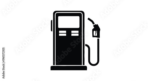 Vector illustration of gas pump icon, fuel station symbol, vector illustration