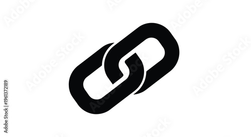 Vector illustration of black chain link icon