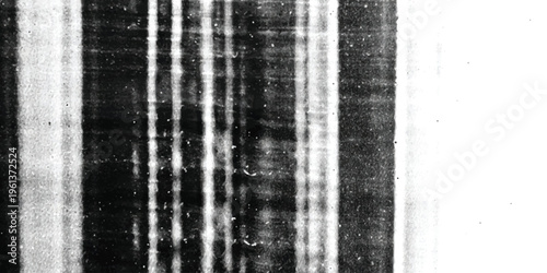 Abstract monochrome background featuring vertical distressed texture and grunge noise interference Vector, illustration