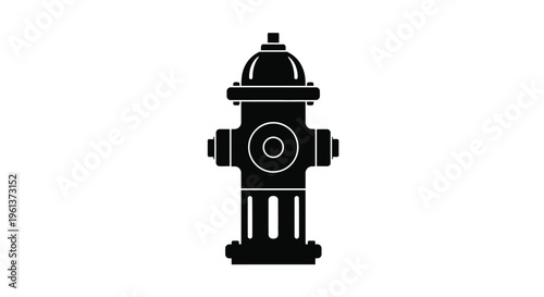 A stark black fire hydrant illustration presented as a silhouette