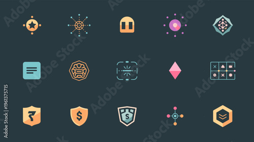 A simple, modern design element on a dark background, conveying innovation and creativity.