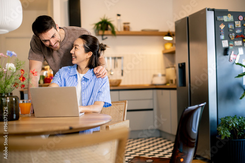 Couple shares a moment whil...
