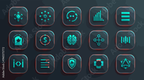 A dark background with a teal accent and rounded edges, conveying a sense of modernity and minimalism, ideal for website or app design.