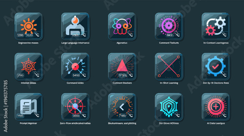 A sleek, modern digital interface element on a dark background, conveying innovation and technology.