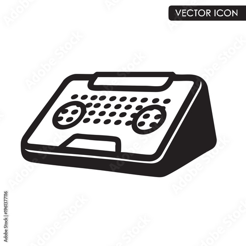 An illustration depicts a laptop cooling pad on a desk in a workspace.