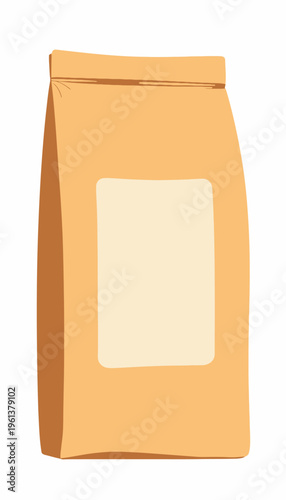 Minimalist Eco-Friendly Brown Paper Packaging for Retail or Wholesale with Blank Label for Custom Branding and Design Applications