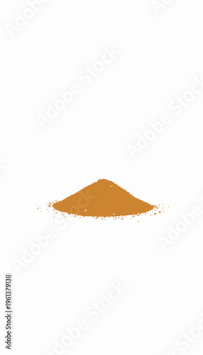 Fine Paprika Powder Pile on Clean White Background Highlighting the Rich Color and Texture of the Spice for Cooking and Culinary Uses