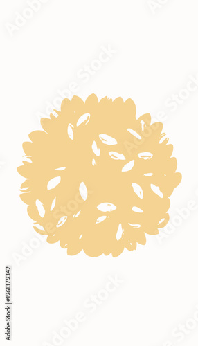 A Vertically Centered Pile of Alternating Light and Dark Oval Seeds Against a Plain White Background