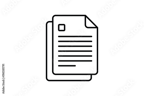 Stacked documents icon, multiple file pages vector, document stack outline, layered paper icon, file collection symbol, office files UI icon
